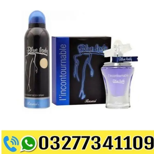 Rasasi Blue For Men Incontourable Perfume +Bodyspray