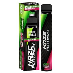 Kiwi Passionfruit Guava Disposable 1000mg CBD Vape By Haze Platinum