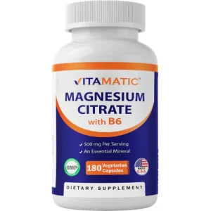 Vitamatic Magnesium Citrate With B6 500mg Per Serving