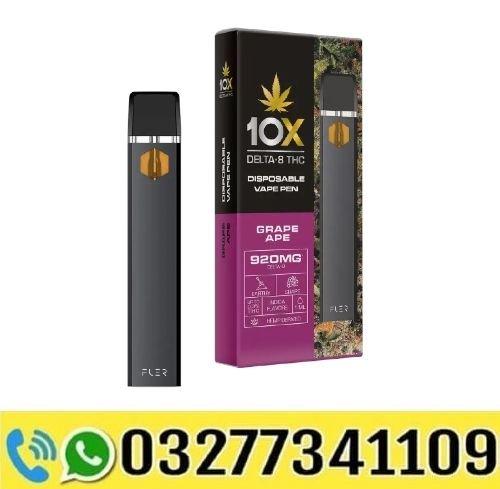 Delta 8 Grape Ape Vape Disposable by 10X In Pakistan