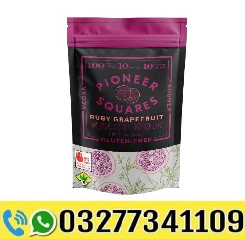 PIONEER SQUARES Ruby Grapefruit THC gummies In Pakistan